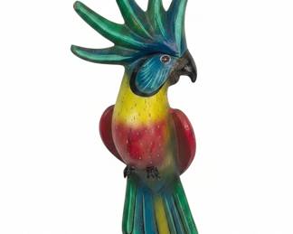 HandPainted Tropical Bird and Butterfly Garden Ornaments Alebrije Style second image