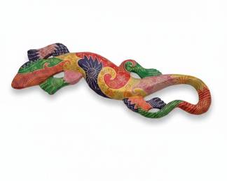Wooden Gecko Wall Decor