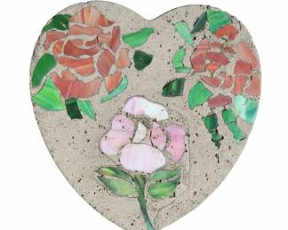 HeartShaped Mosaic Stepping Stone