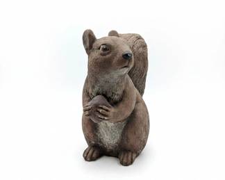 Concrete Squirrel Garden Statues Set of