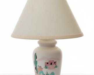 Southwestern Ceramic Table Lamp with Desert Scene