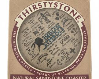 Thirstystone Indian Symbols Natural Sandstone Coaster