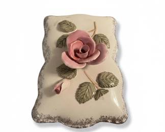 Pink Ceramic Flower Holder or Vase second image