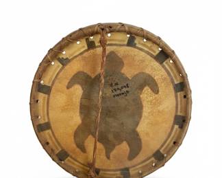 Native American Turtle Drum Wall Hanging second image