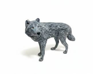 Cast Iron Wolf Figurine second image