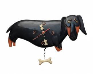 Allen Designs Otis Dachshund Pendulum Wall Clock