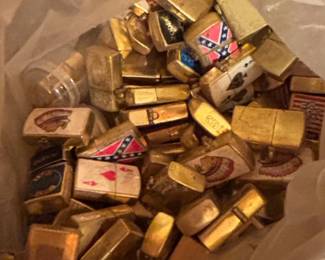 Tiny Vintage Zippo style Lighters Lot second image