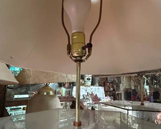 Terrarium Table Lamp with Dried Botanicals and Butterflies third image