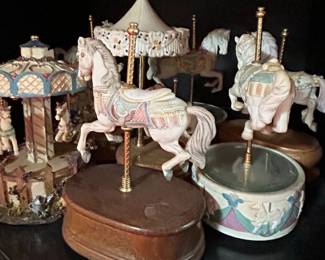 Carousel Horses and Religious Figurine second image