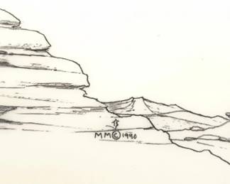 The End of the Trail Lithograph on Marble Plaque second image