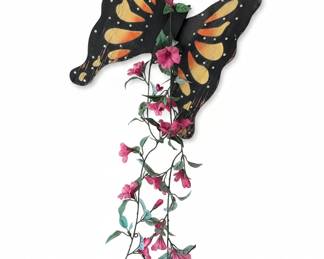 Butterfly with Trailing Flowers Wall Art
