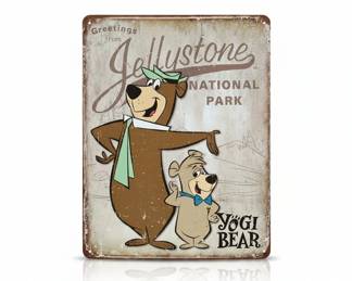 Greetings from Jellystone National Park Yogi Bear Tin Sign