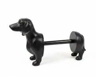 Dachshund Paper towel Holder Black Finish