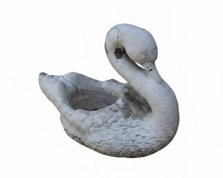 Concrete Swan Planter B