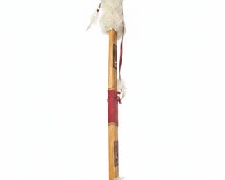 Native American Style Ceremonial Pipe or Staff