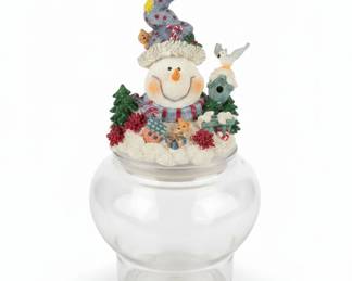 Snowman Jar with Lid