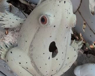 Vintage Ceramic Frog Planter or Figurine