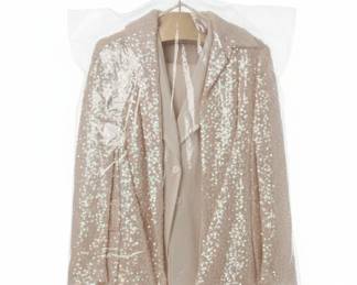 Cashmere Cardigan with Fox Fur Collar and Sequin Jacket Ensemble second image