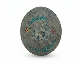 Cardinal and Butterflies Decorative Stone Plaque