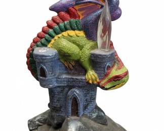 Dragon on Castle Figurine with LightUp Element