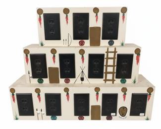 HandPainted Native American Themed Stacked Outlets