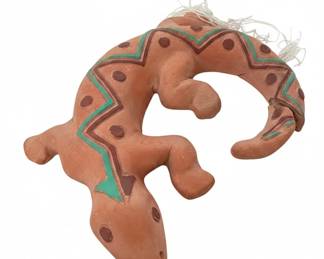 Terracotta Gecko Figurine by Frontier Studios