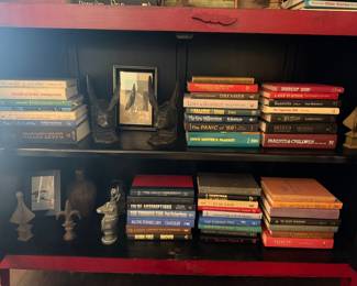 A variety of books throughout the house