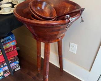 Wooden salad bowl set