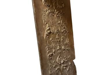 002 Antique Baroque Gilt Bronze Relief Panel