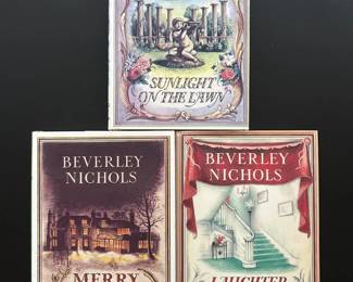 027 Beverley Nichols Garden Trilogy Hardcover Books with Dust Jackets