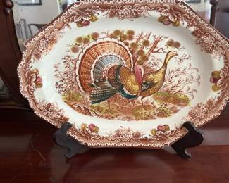 030 Johnson Brothers His Majesty Turkey Thanksgiving Platter