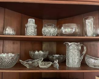 028 Assorted American Brilliant Cut Glass Collection 15 Pieces