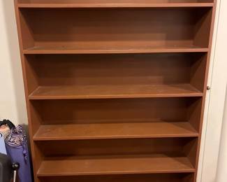 042 6Shelf Medium Oak Laminate Bookcase
