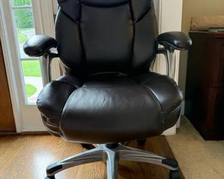 Brown Office Chair With Floor Mat