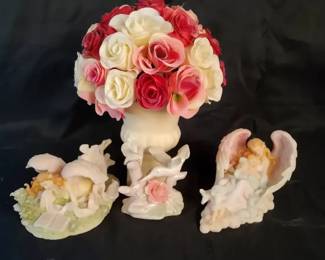 Seraphim Classics Figurine Collection  Floral Dcor Lot