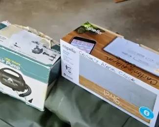 Camping  Comfort Bundle Air Mattresses, Pumps, and Alarm Clock