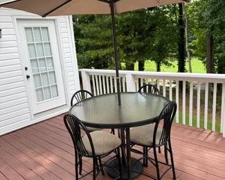 Outdoor Patio Dining Set Table, Chairs, Umbrella  Covers