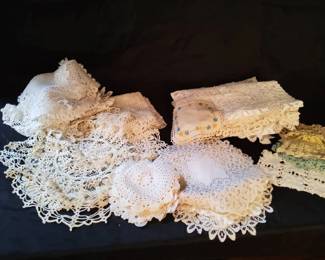 Mystery Lot  Vintage Assorted Lace and Crochet Textile