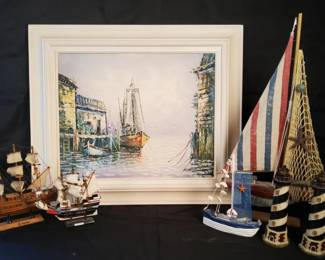 Nautical Decor Collection Maritime Art  Ship Models