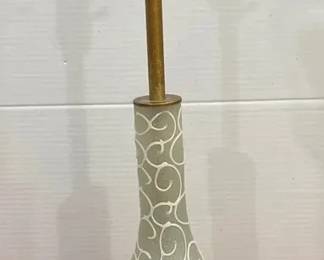 Vintage Tall Frosted Glass Lamp