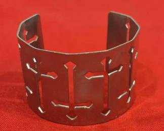 Silver tone Cross Cuff Bracelet