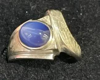 10kt White Gold Stamped Star Sapphire Ring