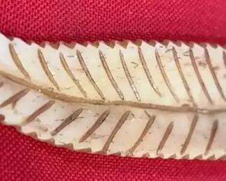 Carved Feather Pendant