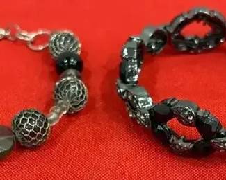2 Onyx Like Bracelets