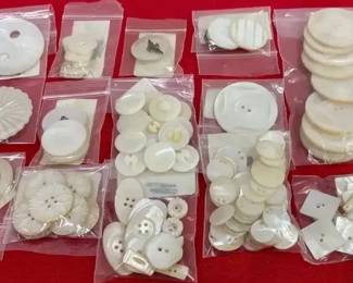 Vintage Mother Of Pearl Buttons Collection 3 Unique