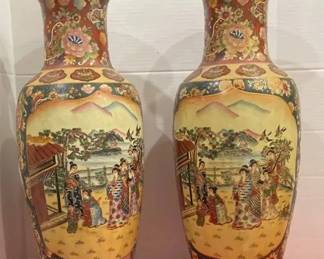 Vintage Asian Ceramic Vases Beautiful