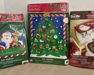 Vintage Christmas Felt Appliqu Set 1. Dimensions Bucilla