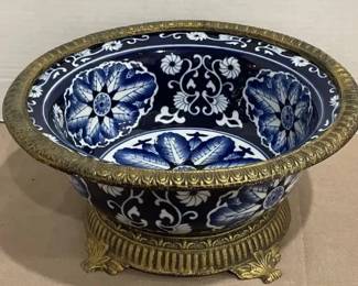 Vintage Bombay Co. Porcelain Chinoiserie Bowl