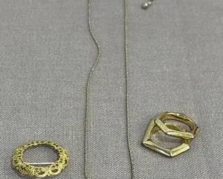 Necklace Rings Brooch Collection Of Goldstone Items