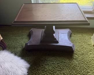 Hard plastic 70s wheeled TV table